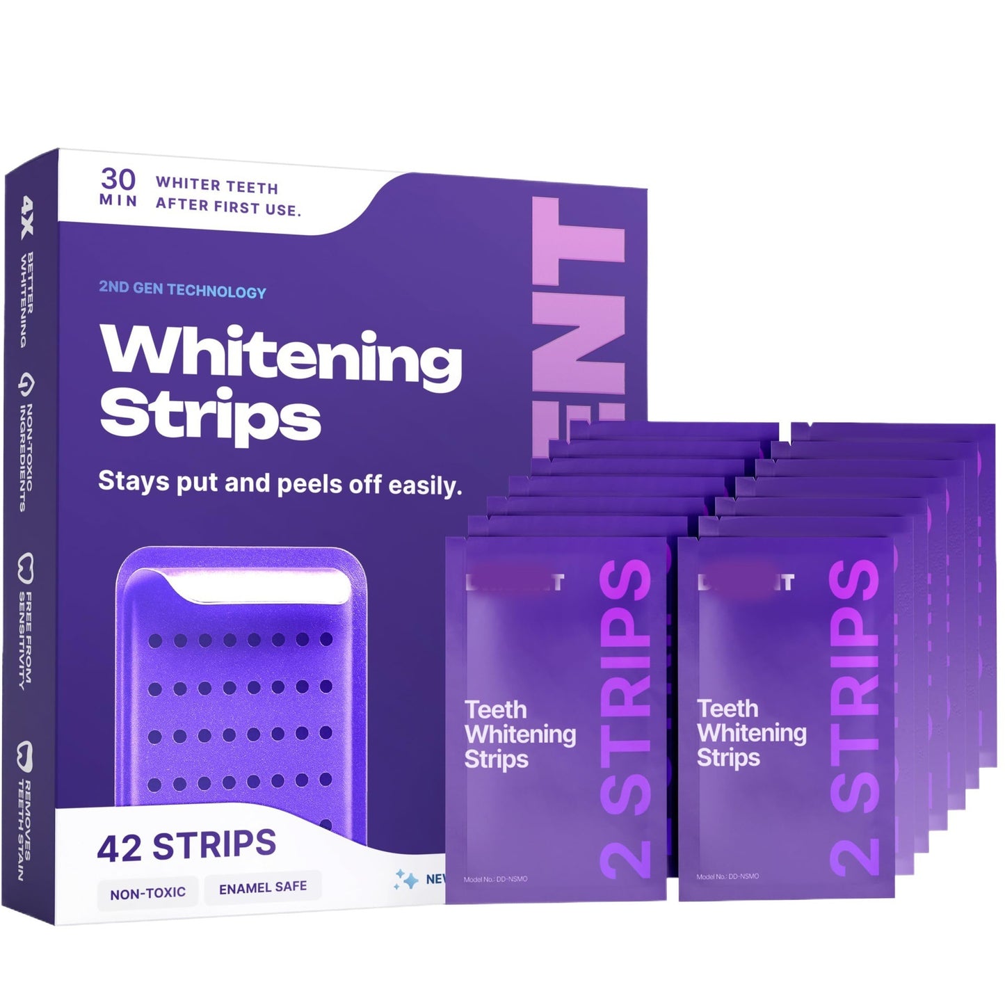 Purple Whitening Teeth Strips (42 Strips)