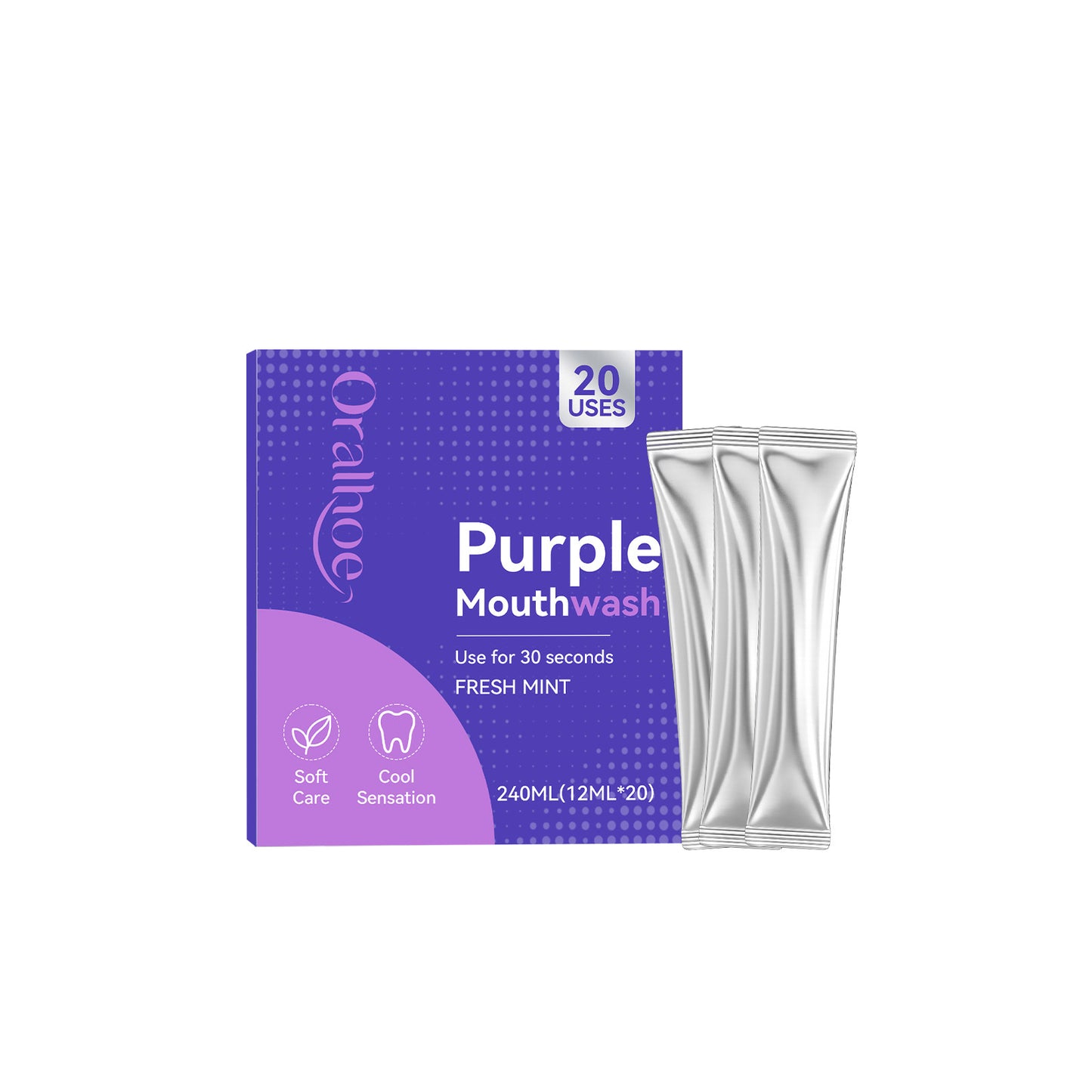 Purple Mint Pocket Mouthwash