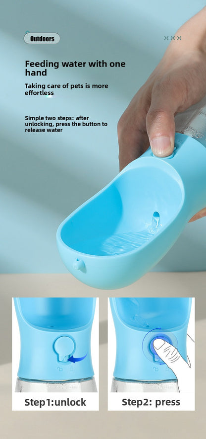 Portable 3-in-1 Pet Water and Food Bottle