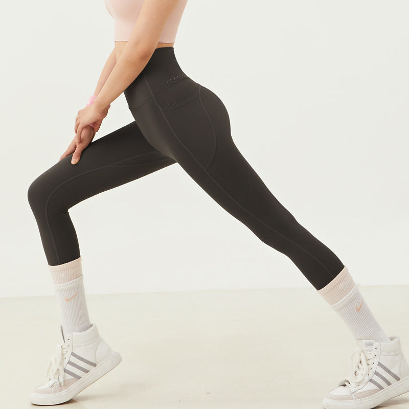 Quick Dry High Waist Yoga Leggings w/Pockets