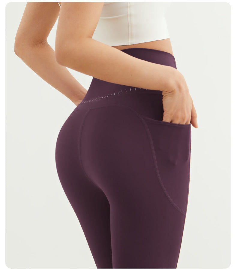 Quick Dry High Waist Yoga Leggings w/Pockets