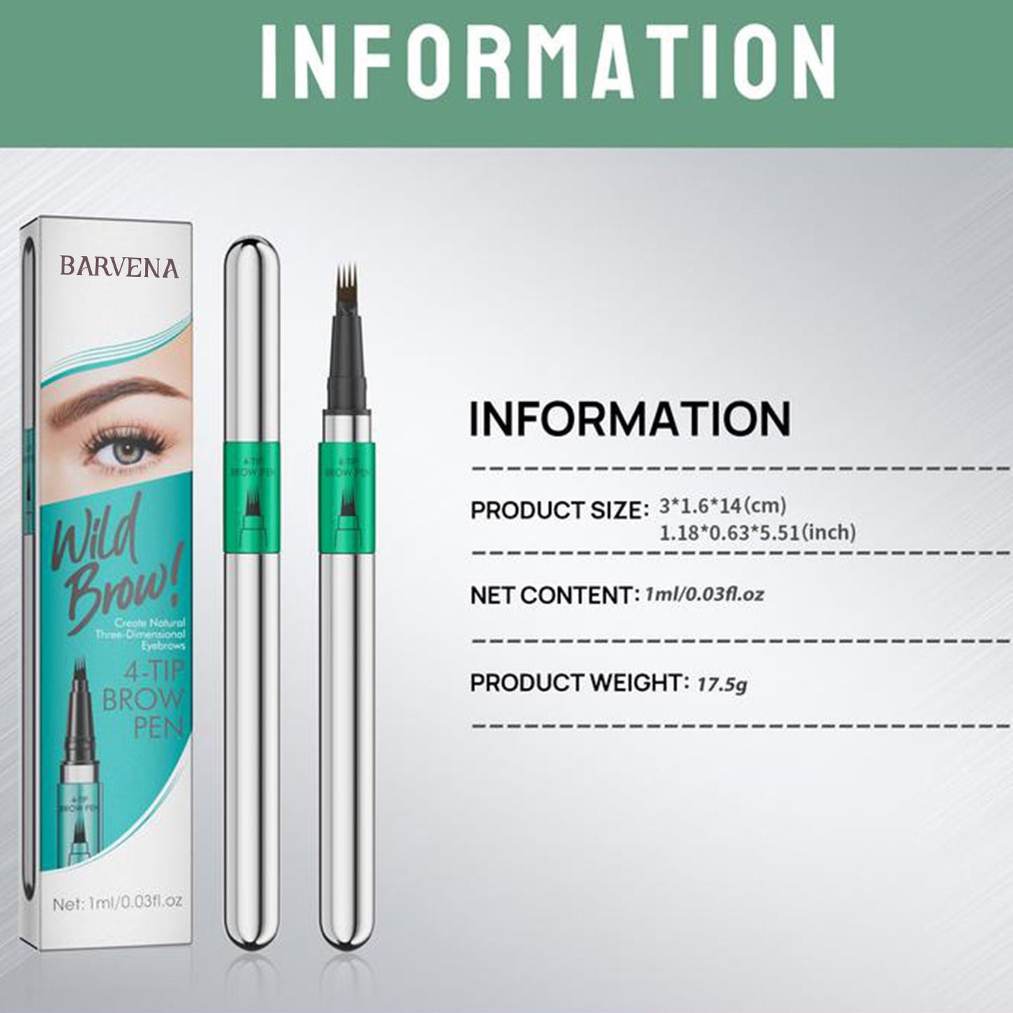 Smudge Resistant Natural Brow Eyebrow Pen