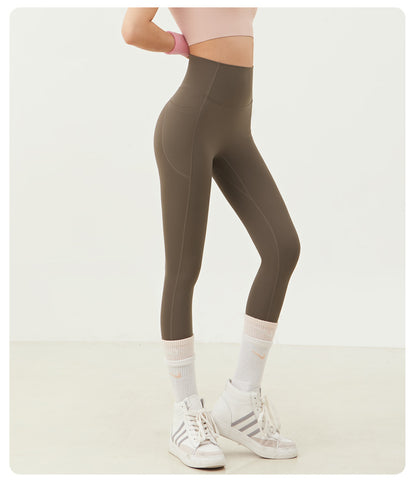 Quick Dry High Waist Yoga Leggings w/Pockets