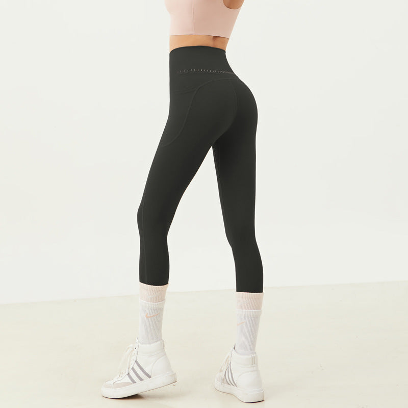 Quick Dry High Waist Yoga Leggings w/Pockets