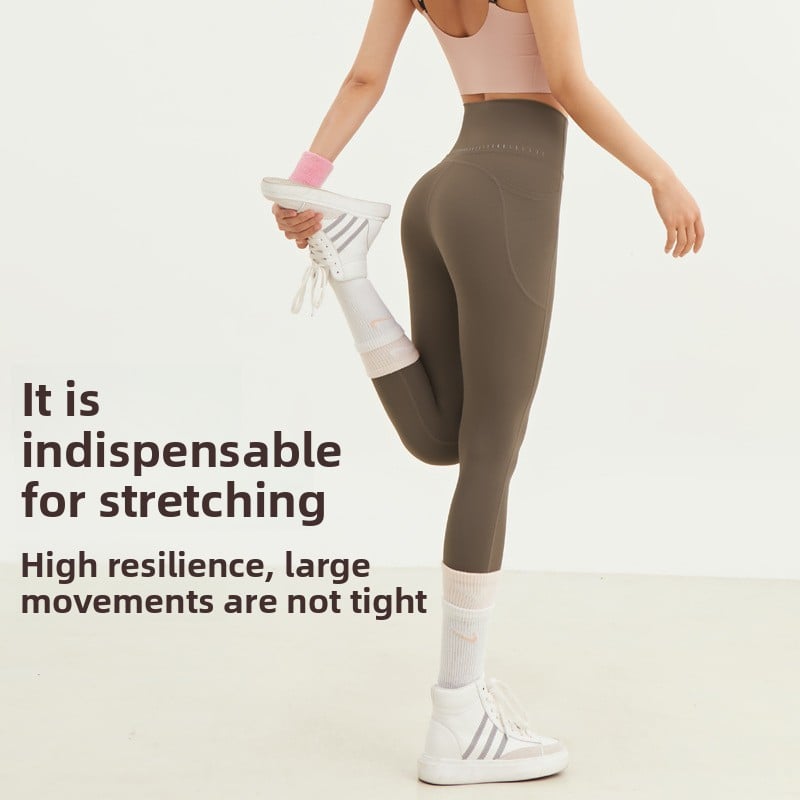 Quick Dry High Waist Yoga Leggings w/Pockets