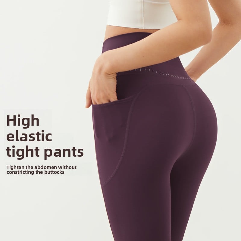Quick Dry High Waist Yoga Leggings w/Pockets