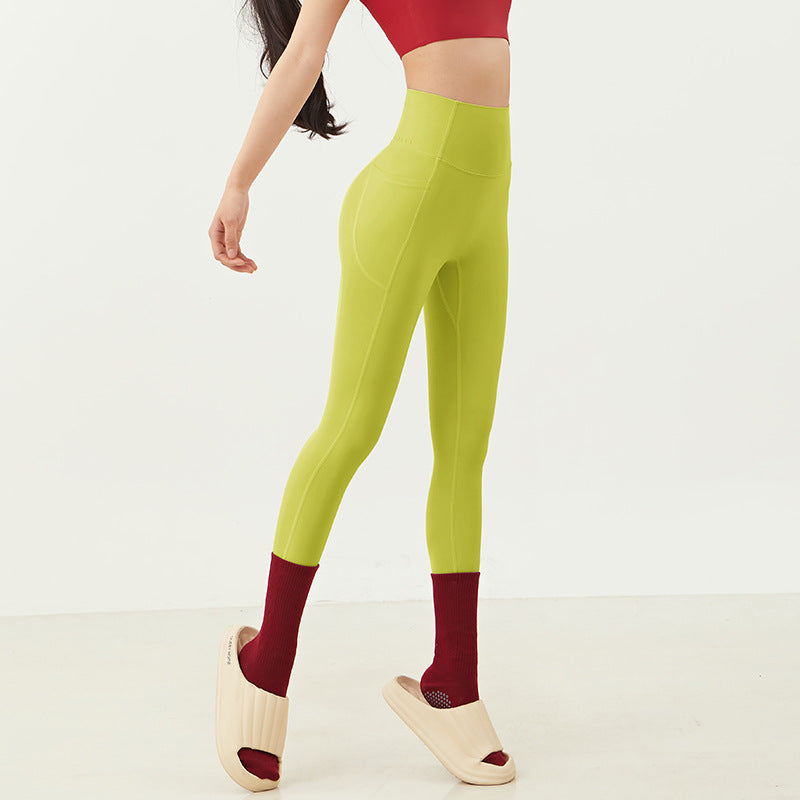 Quick Dry High Waist Yoga Leggings w/Pockets