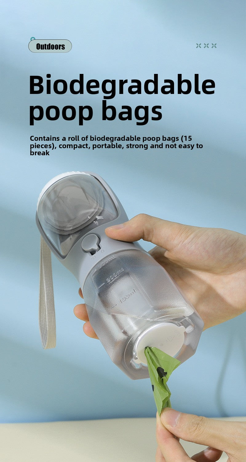 Portable 3-in-1 Pet Water and Food Bottle