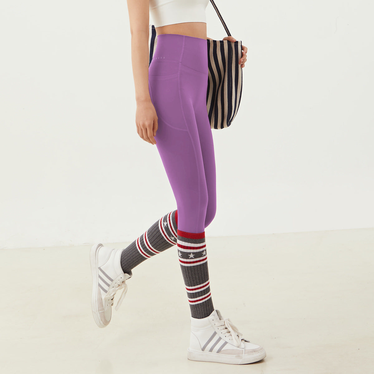 Quick Dry High Waist Yoga Leggings w/Pockets